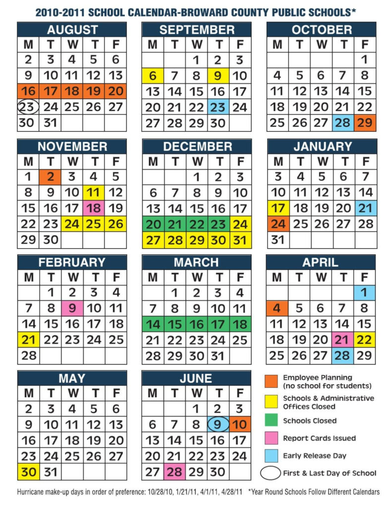 Broward County School Calendar 2011 By Observer Issuu