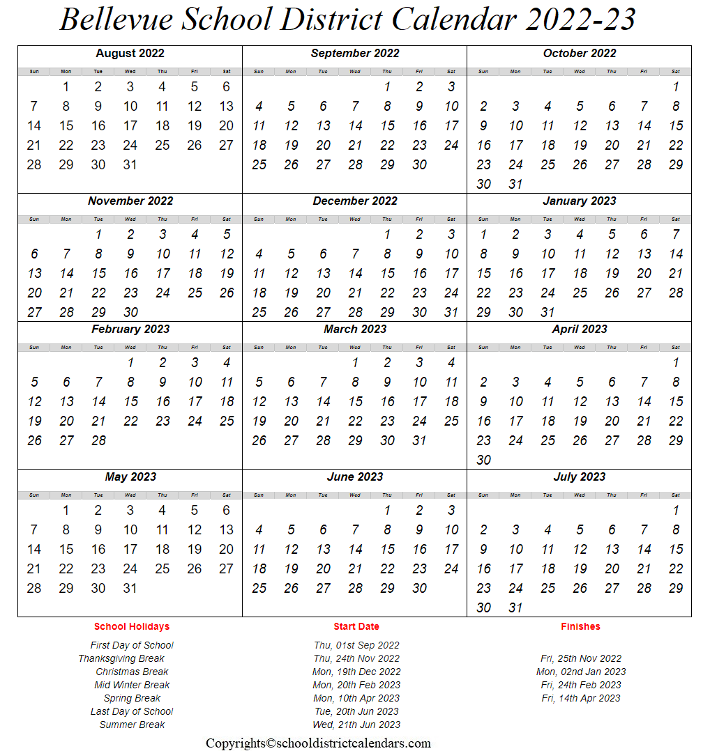 Bsd Calendar 2022 2023 Printable Calendar 2023