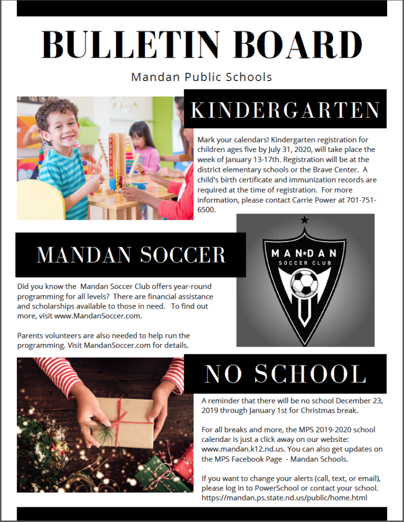 Bulletin Board Mandan Public Schools