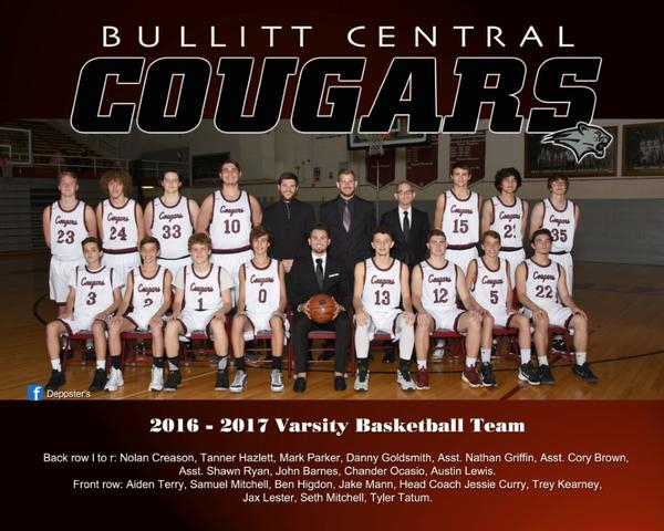 Bullitt Central High School Boys Varsity Basketball Winter 2016 2017 