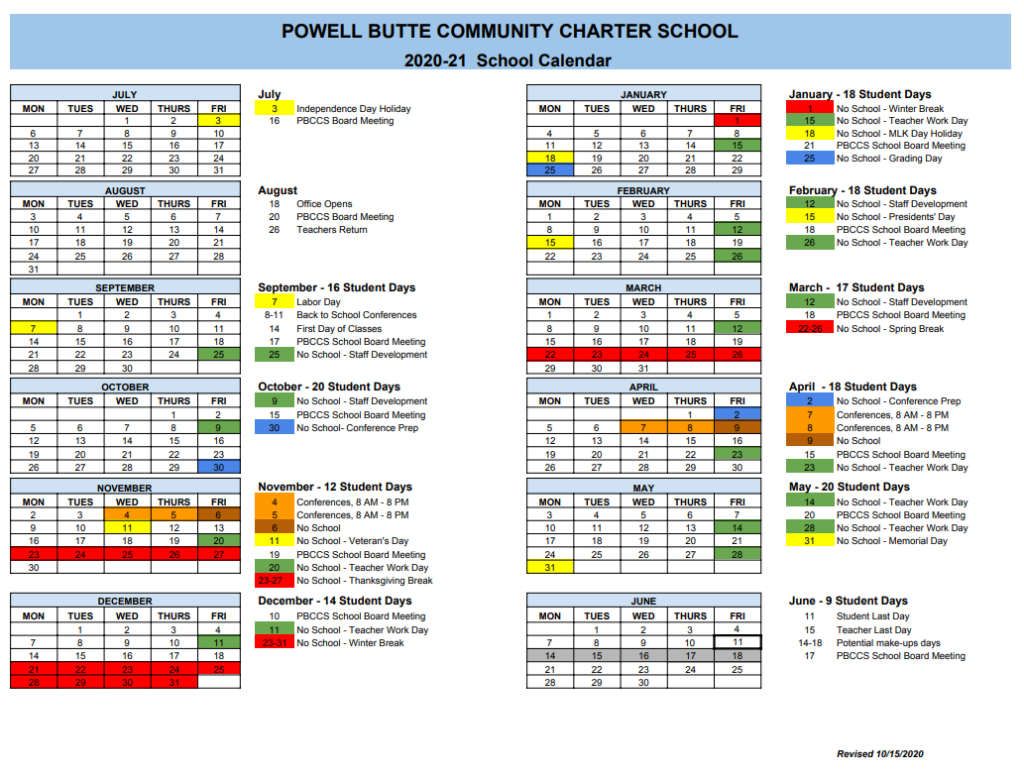 Butte School District Calendar 2022 Schoolcalendars