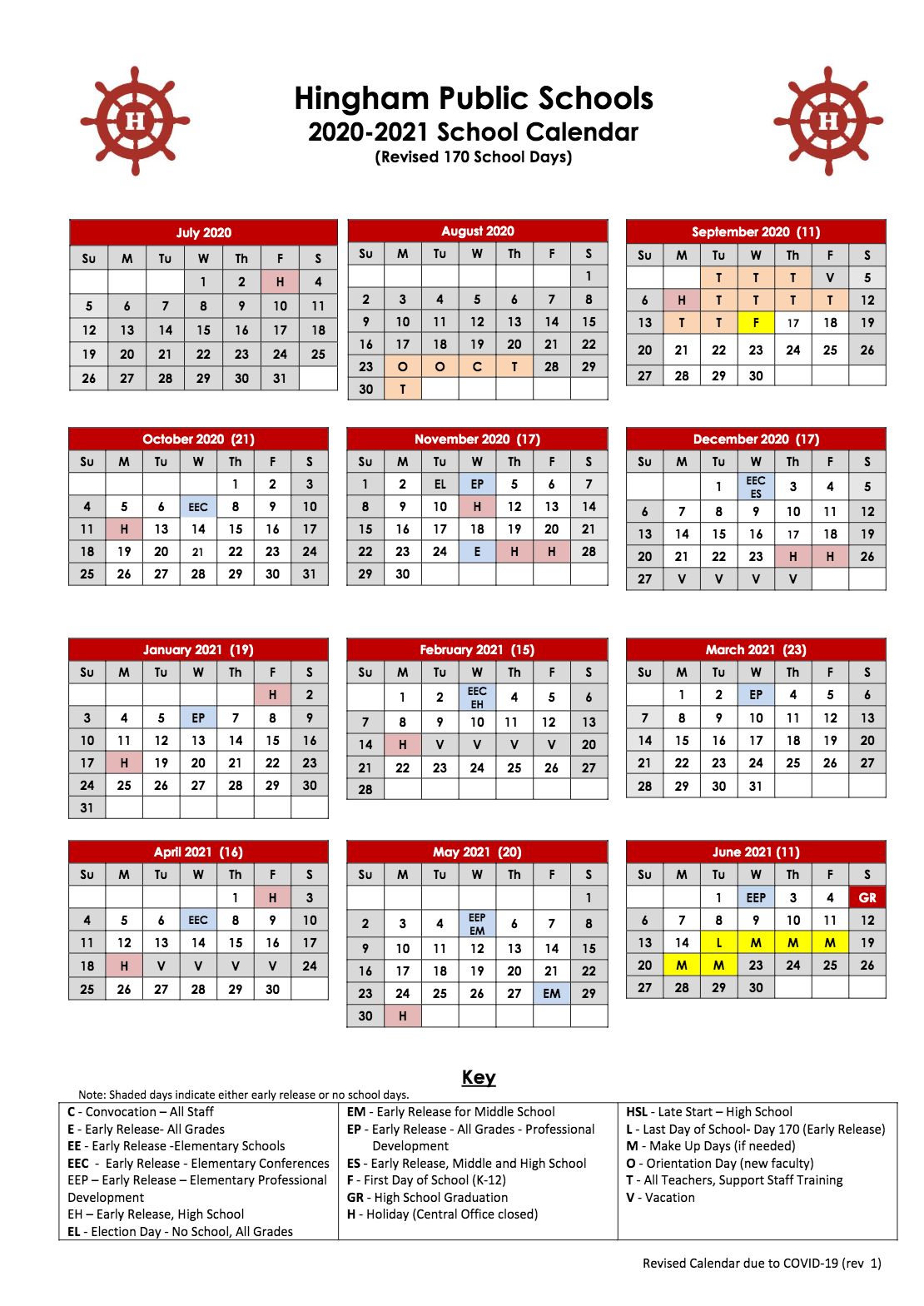 Hingham High School Calendar 2023