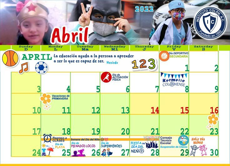 Calendario Escolar Calendario Escolar Escolares Agenda Escolar