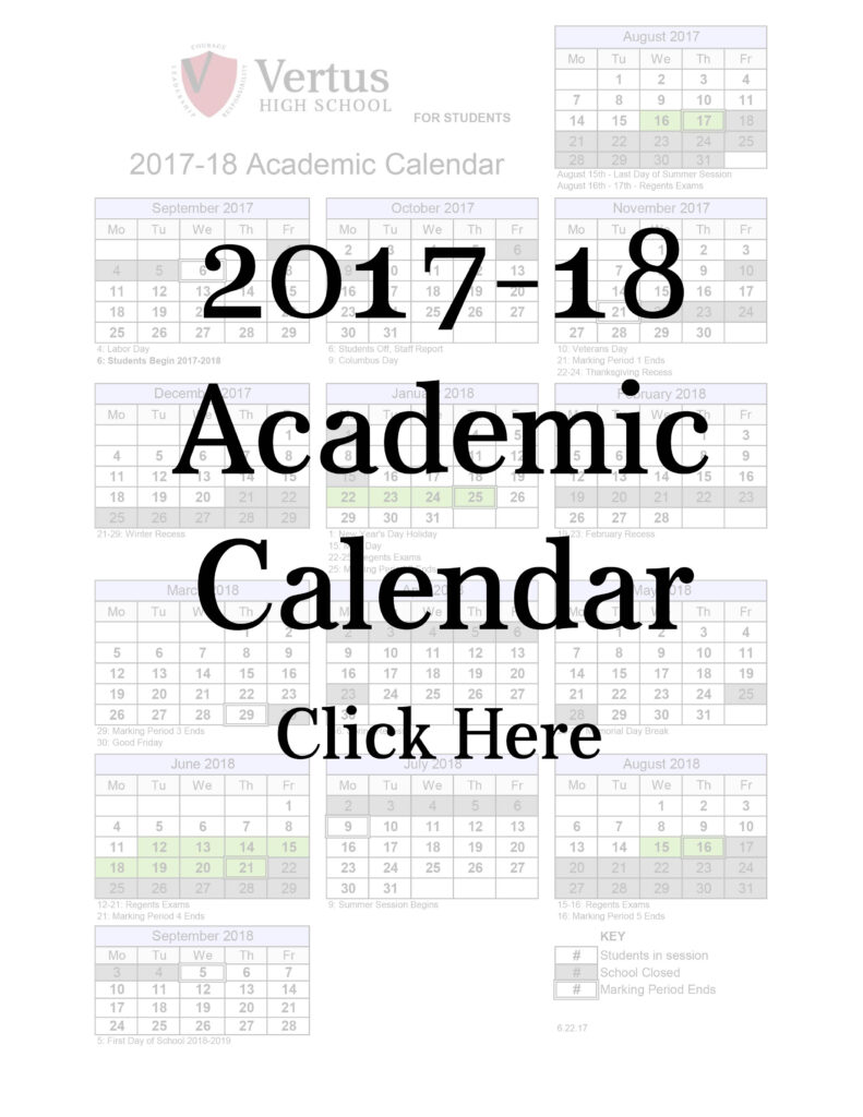 Calendars Vertus High School