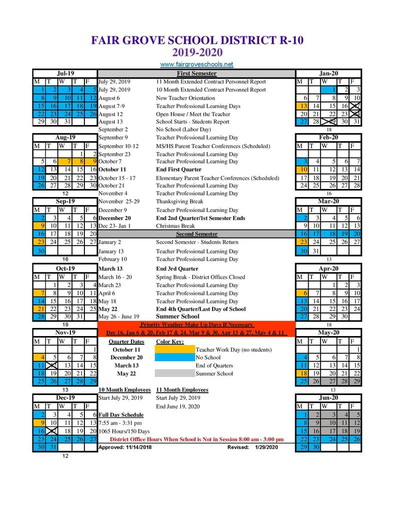 Carthage Mo School Calendar Calendar For Planning