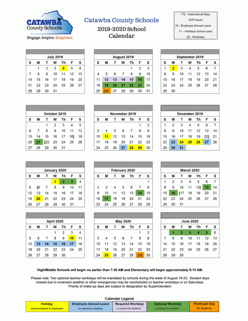 Catawba County Quest Calendar CountyCalendars