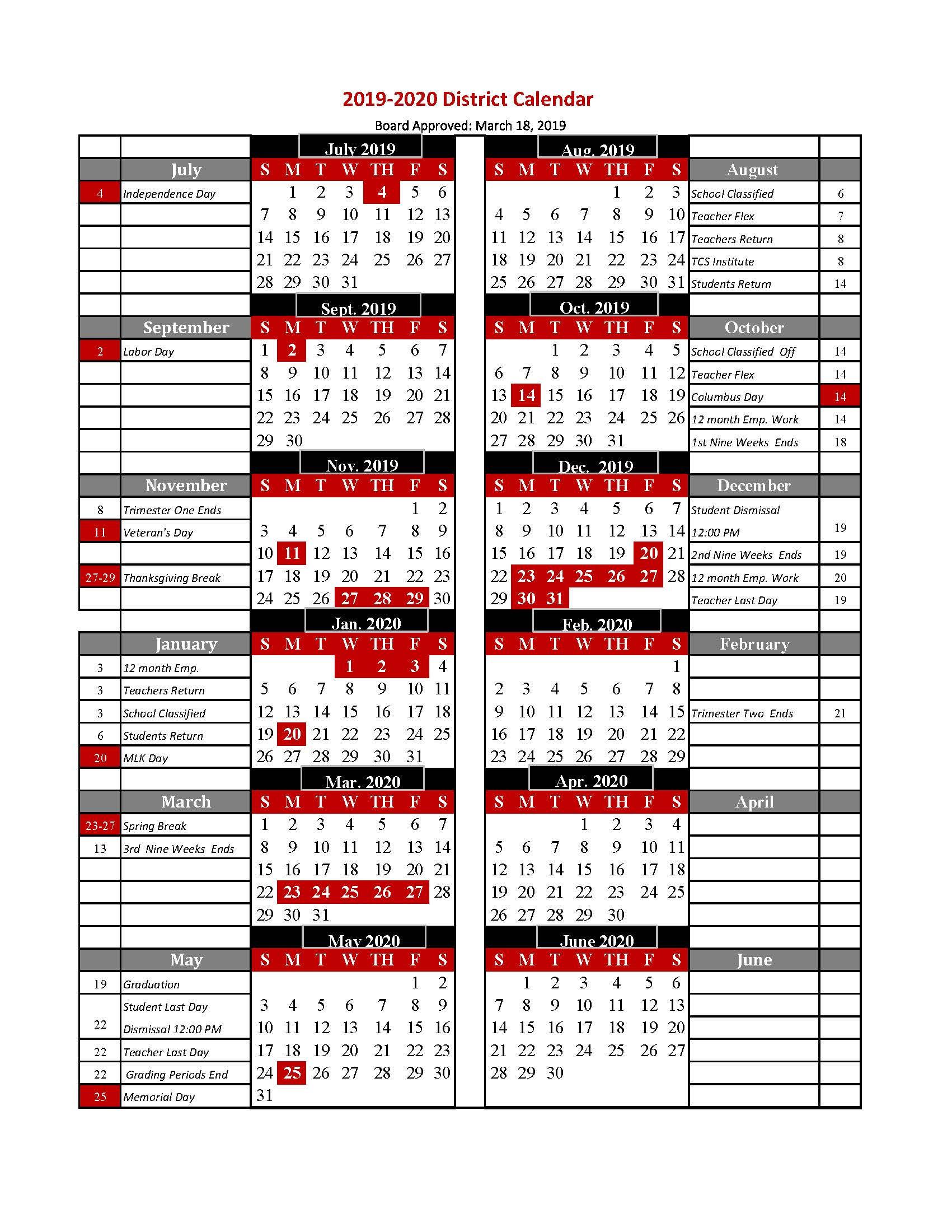 Chamberlain High School Calendar 2023