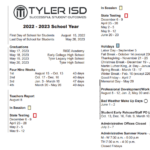 Clarkston Elementary School District Instructional Calendar Tyler