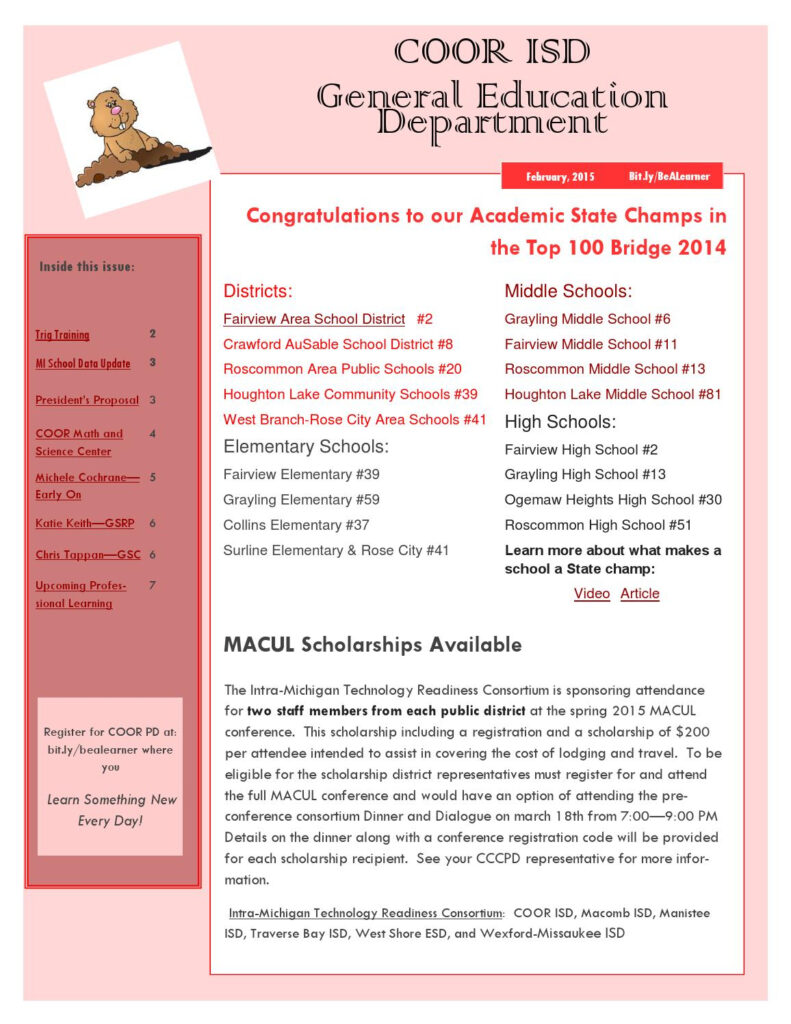 COOR ISD Feb 2015 By UpNorthEducation Issuu