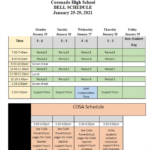 Coronado High School CHS Academic Calendar Bell Schedule
