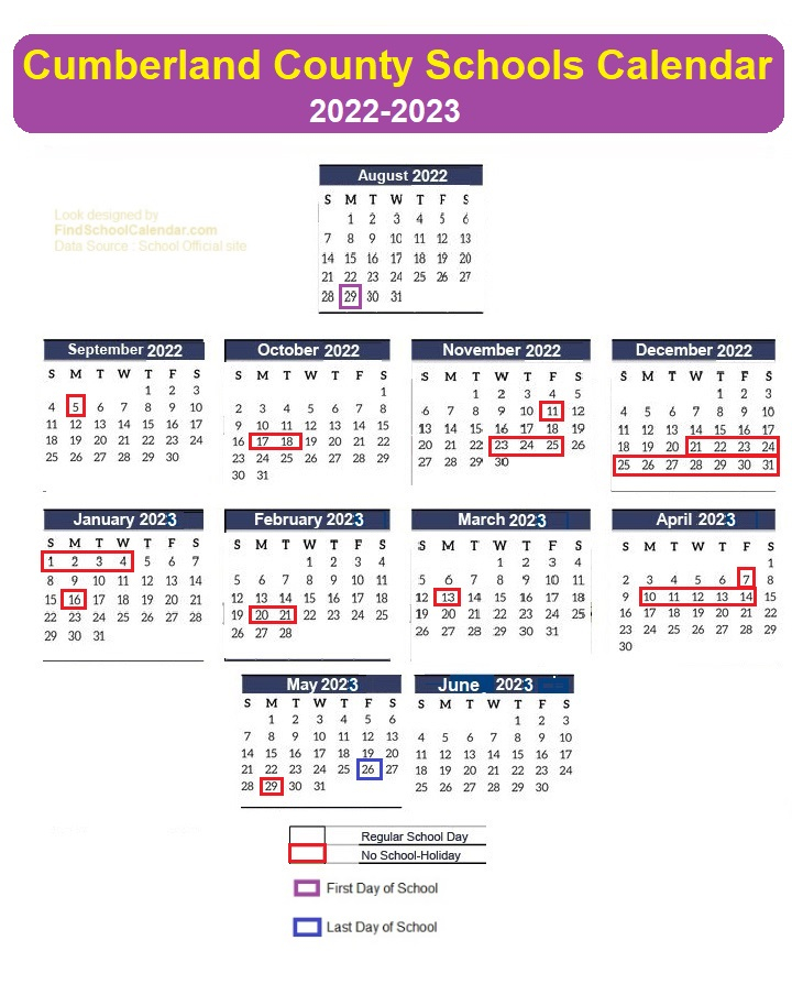 Cumberland County Schools Calendar 2022 2023 List Of Holidays