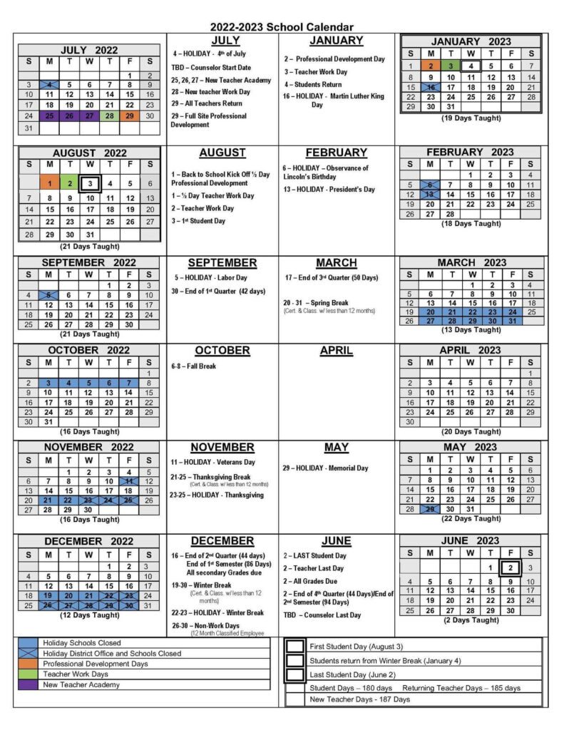 Cvesd 2022 To 2023 Calendar