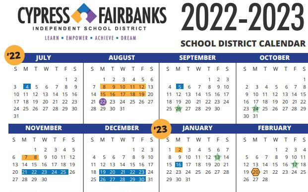 Cy Fair School Notebook CFISD Approves 2022 2023 Instructional Calendar