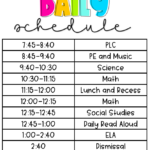 Daily Schedule Ms Haley Harold San Jacinto Elementary