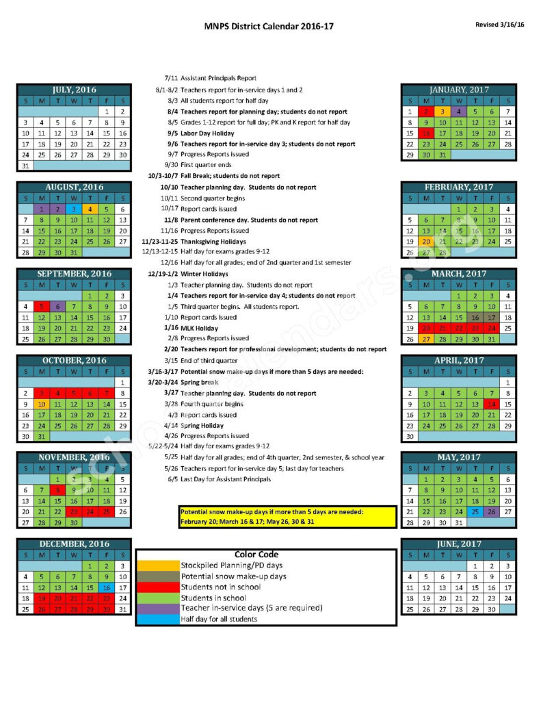 Davidson County School Calendar Qualads