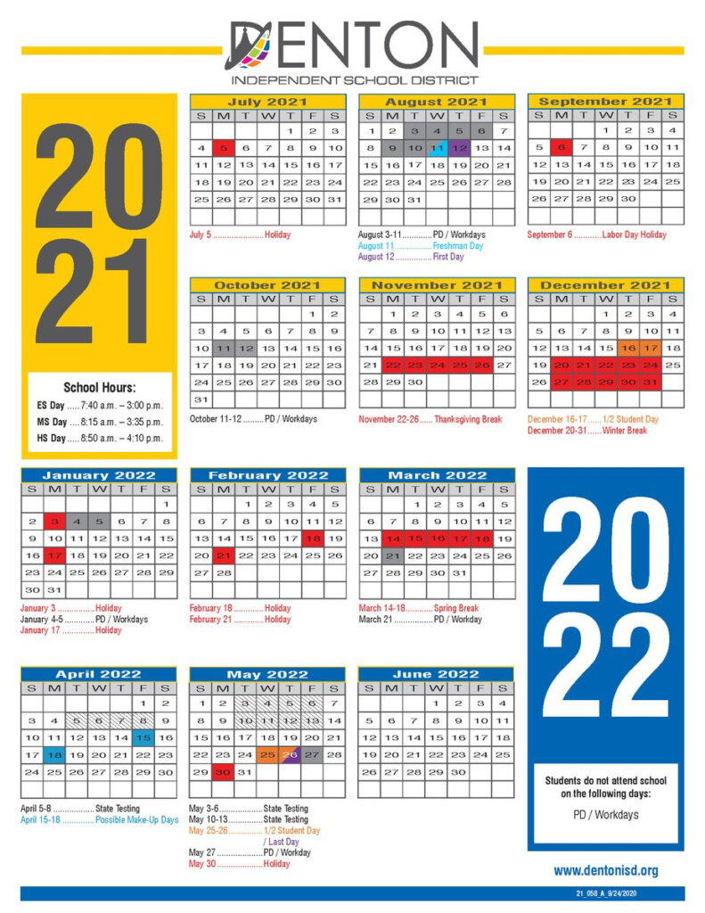 Denton Isd Academic Calendar Get Calendar 2023 Update