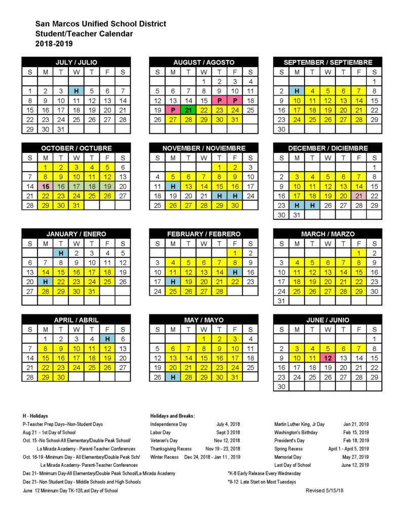 District 108 Calendar