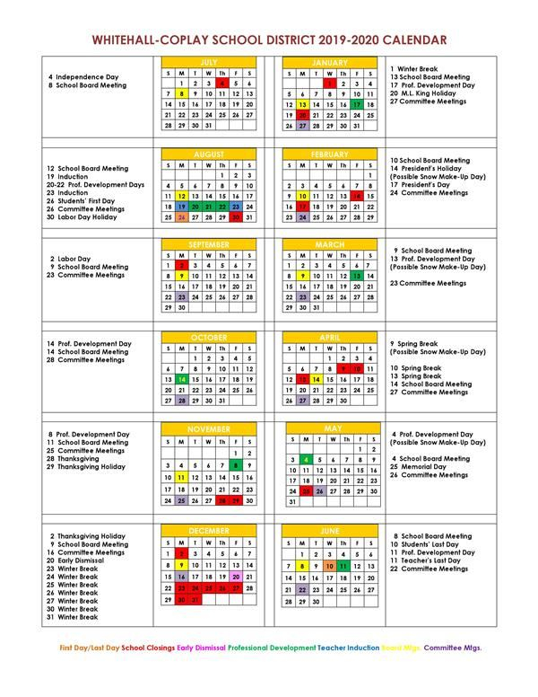 District Calendar Home