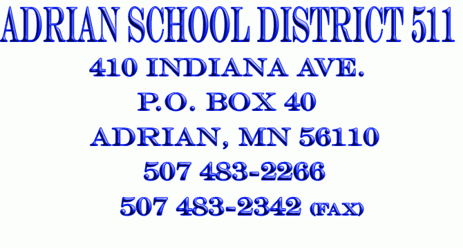 District Office Home ADRIAN PUBLIC SCHOOLS