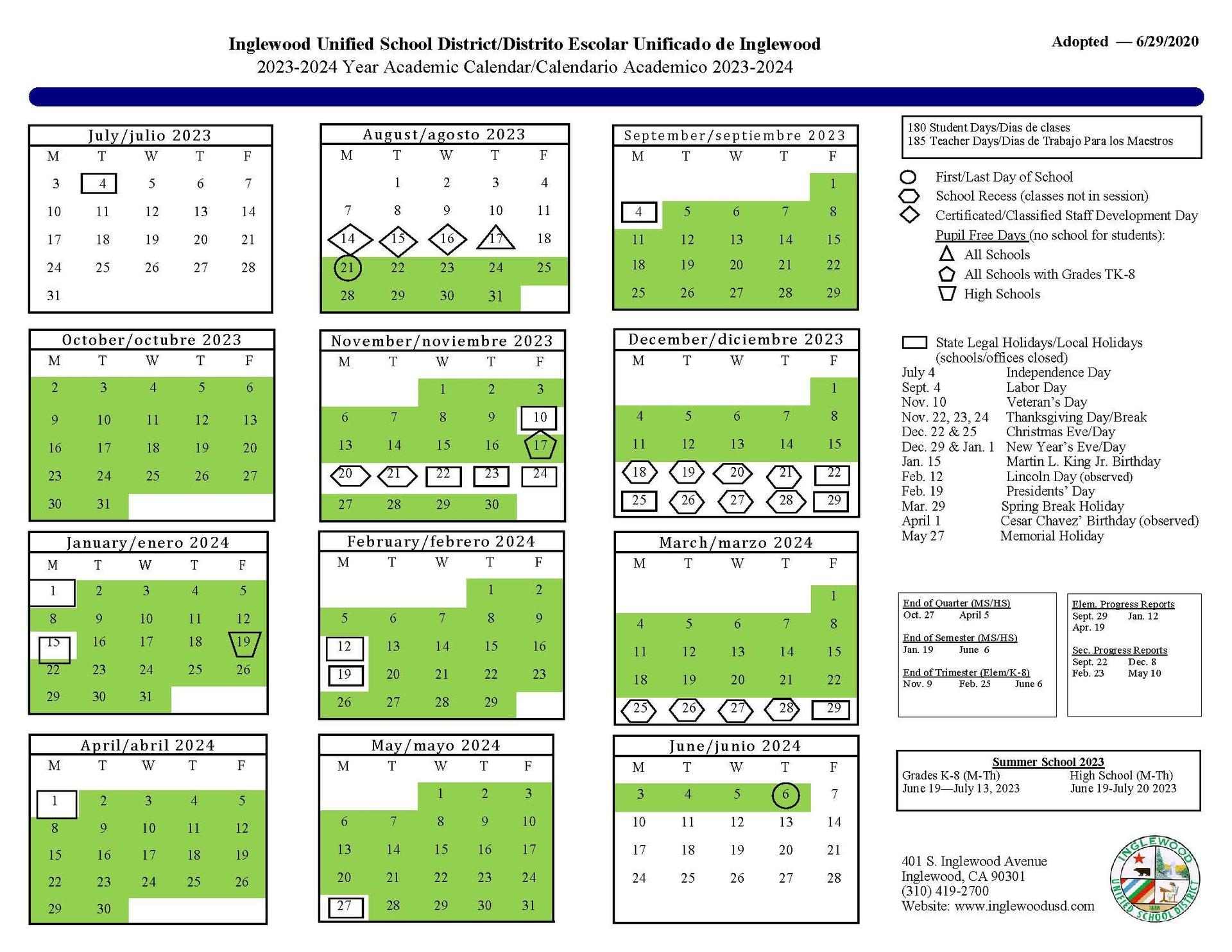 Dusd Calendar 2023 24 Printable Word Searches