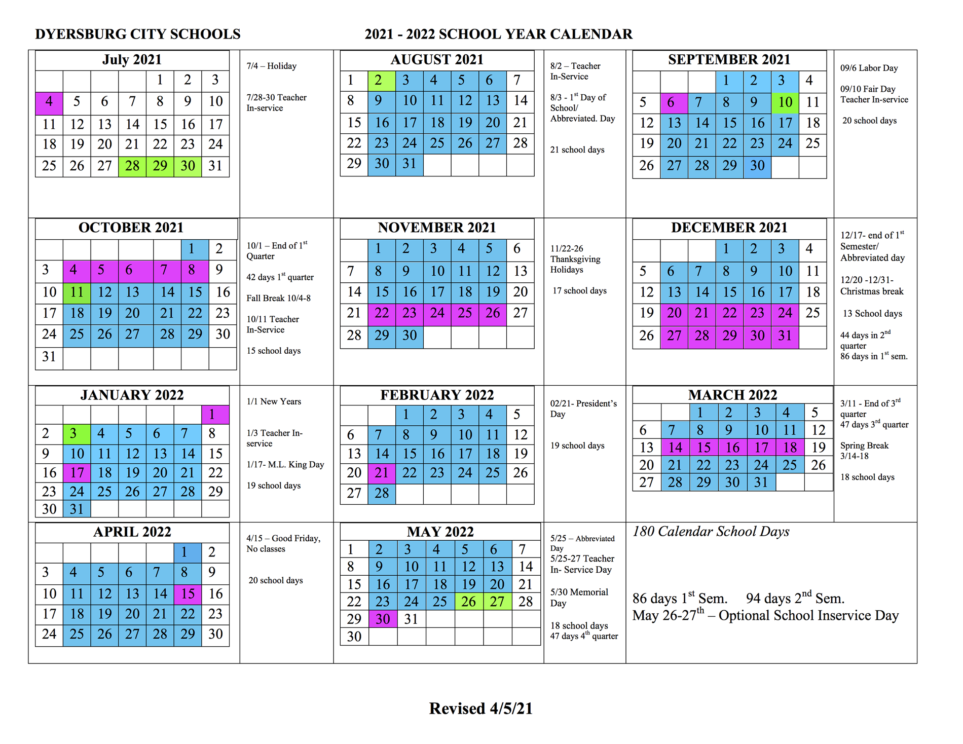 Dyersburg City Schools Calendar 2022 And 2023 PublicHolidays