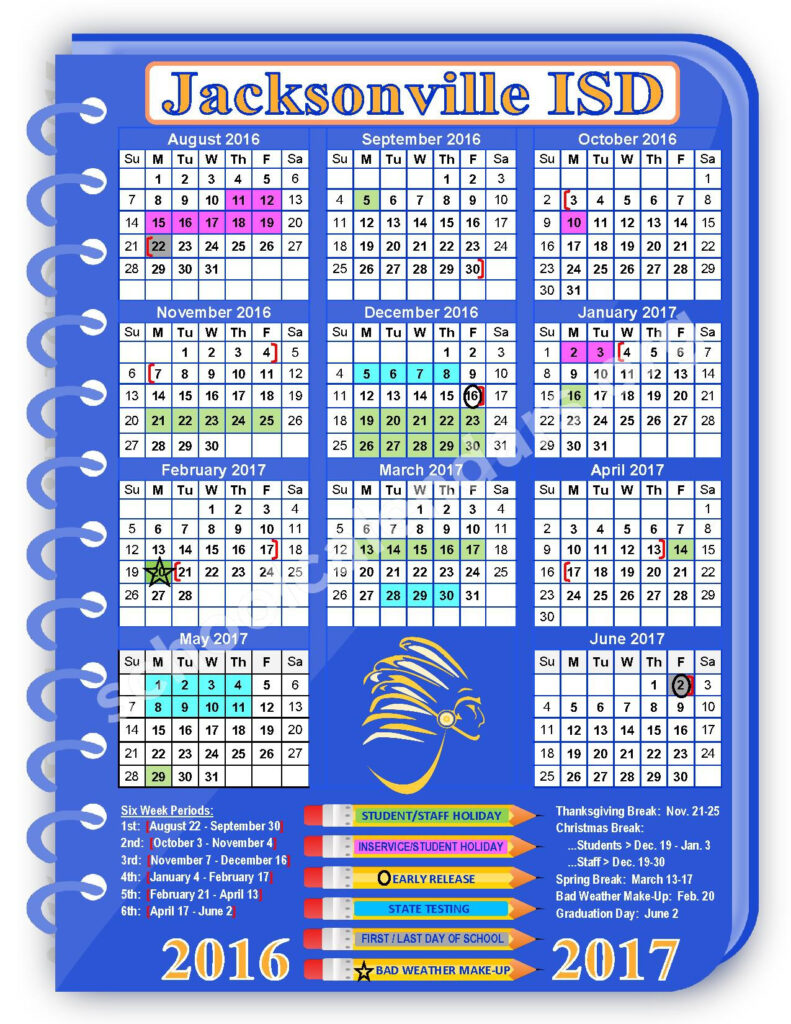 East Side Elementary School Calendars Jacksonville TX