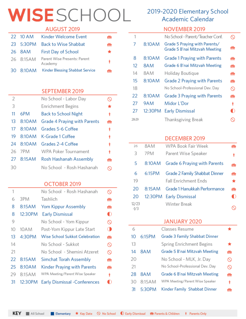 ES School Calendar 2019 2020 Revised WiseSchool