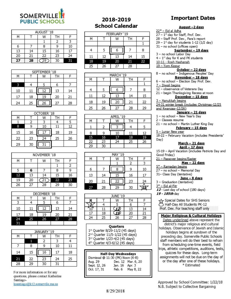 Everett School District Calendar Qualads