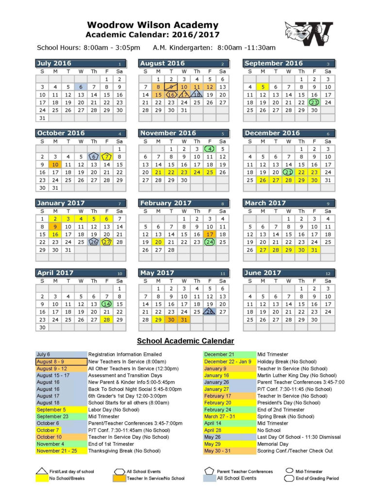Exceptional School Calendar Orange County School Calendar School 