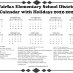 Fairfax Elementary School District Holiday Calendar US School Calendar