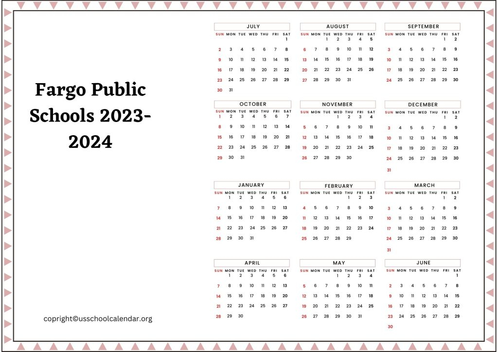 Fargo Public School Calendar 2025