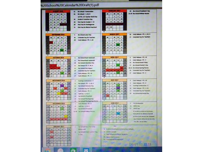 First Look At Proposed 2016 17 Framingham School Calendar Framingham 