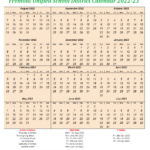 Fremont Unified Academic School District 2022 23 Calendar With Holidays