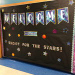 Galaxy Welcome Bulletin Board Set Space Classroom Elementary