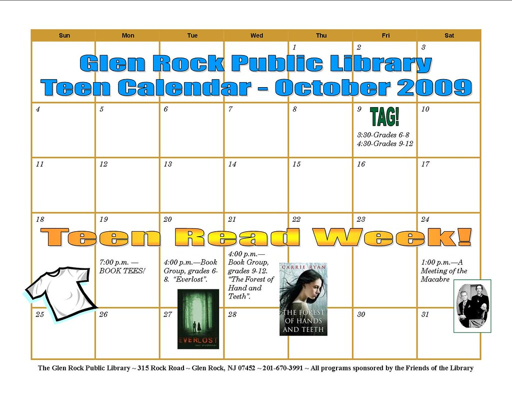 Glen Rock Calendar Customize And Print