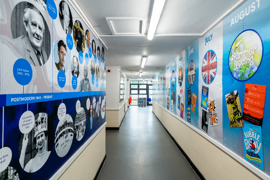 Great Marlow School Literacy Timeline Wall Art Promote Your School