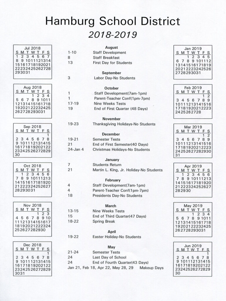 Hamburg Central School District Calendar 2023 Schoolcalendars