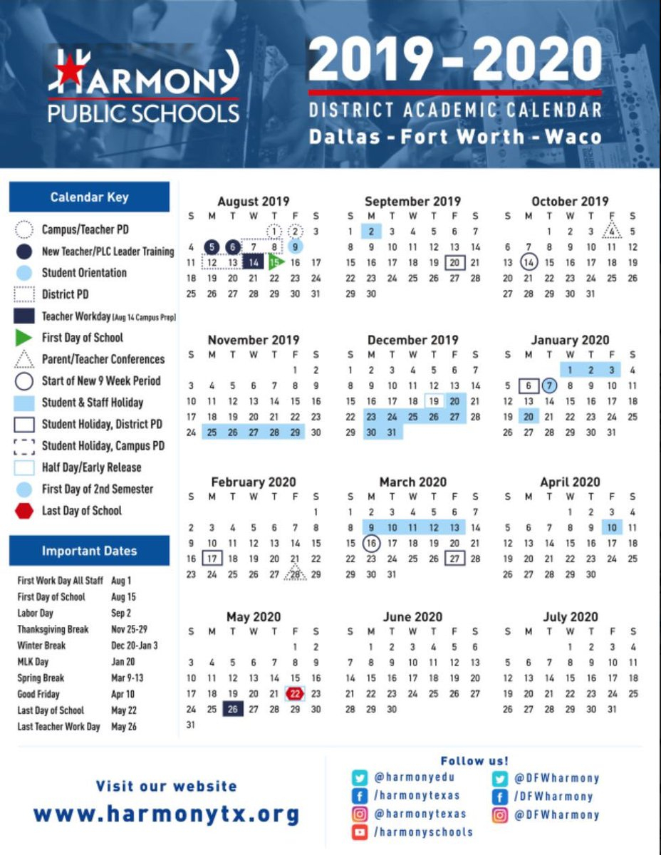 Harmony Public Schools Calendar 2023 - Schoolcalendars.net