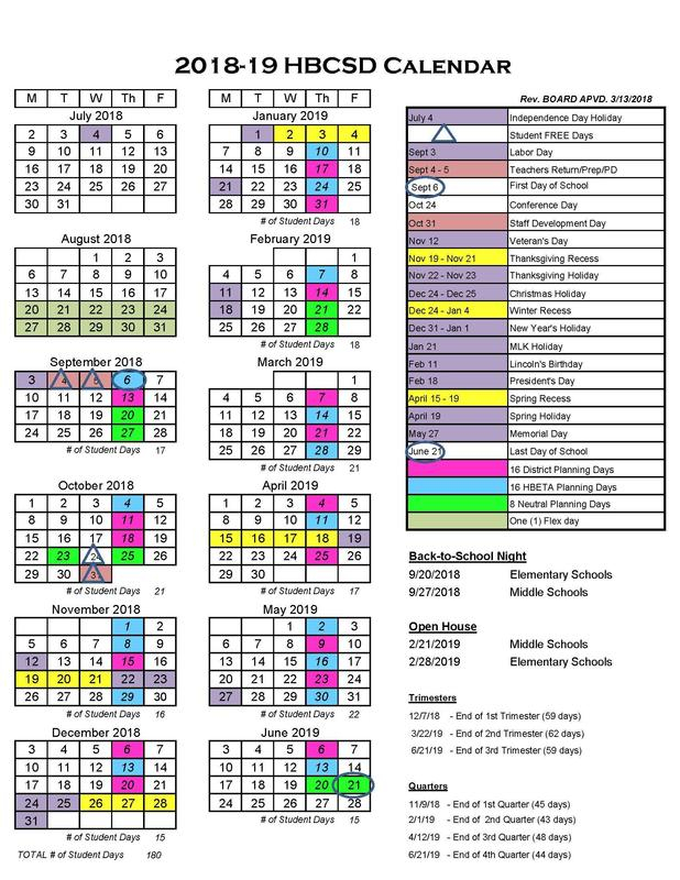Hbcsd Calendar Customize And Print