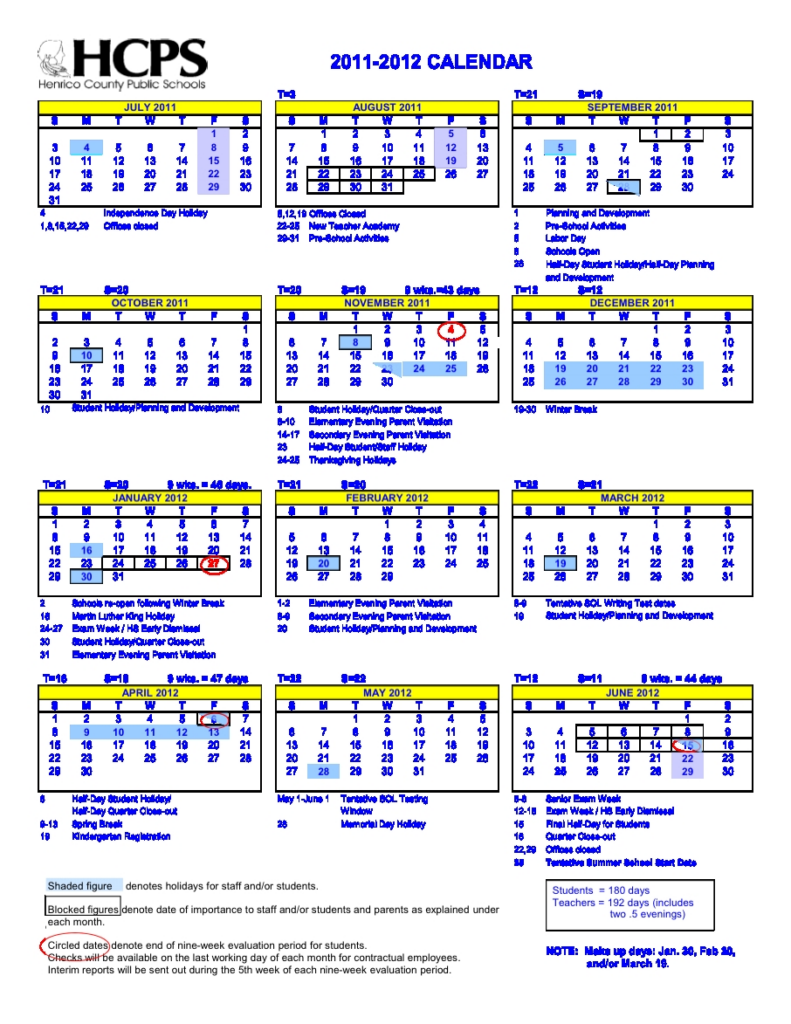 Henrico County School Calendar Qualads