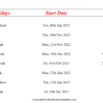 Hillsboro School District 2022 2023 Holidays Calendar School District