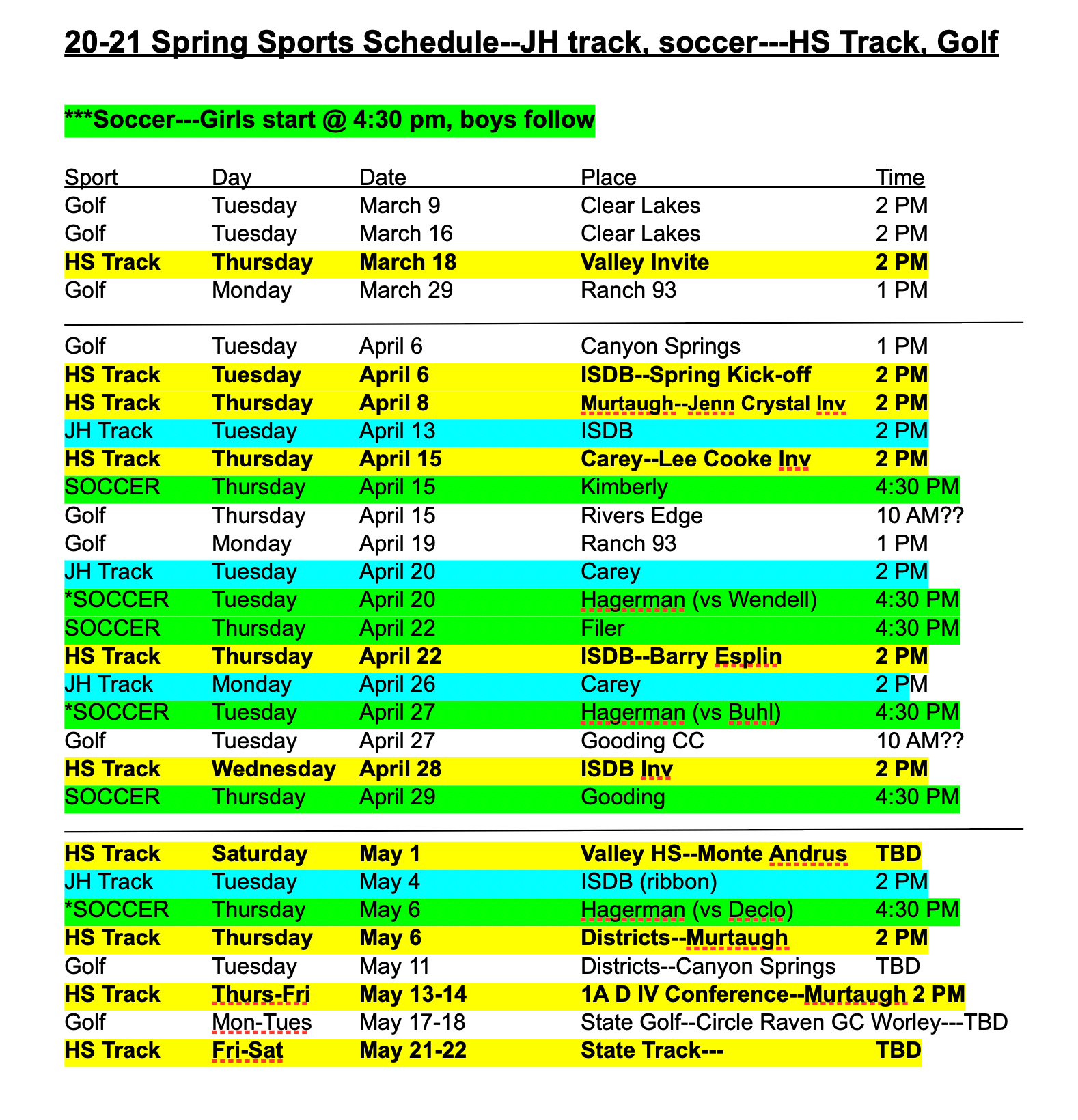 HJSD Calendar Events And Schedules Hagerman Joint School District