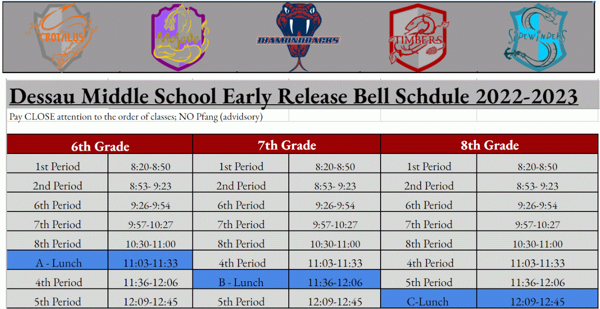 Dessau Elementary School Calendar 2023