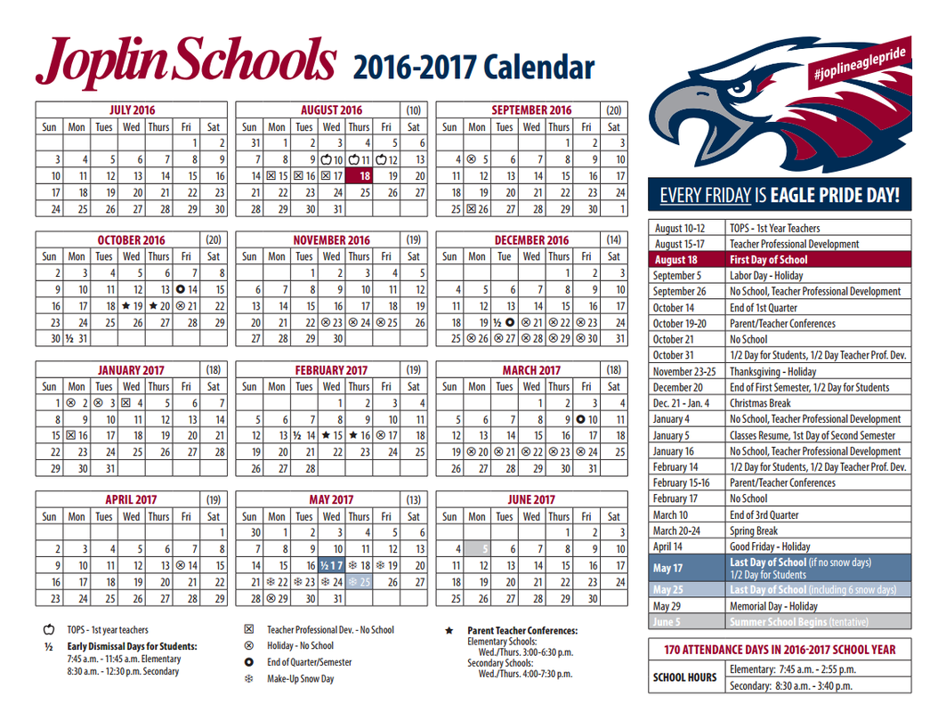 Joplin High School Calendar 2023