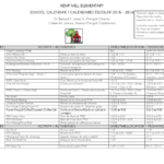 Kemp Mill Elementary School Calendar Calendario Escolar 2015