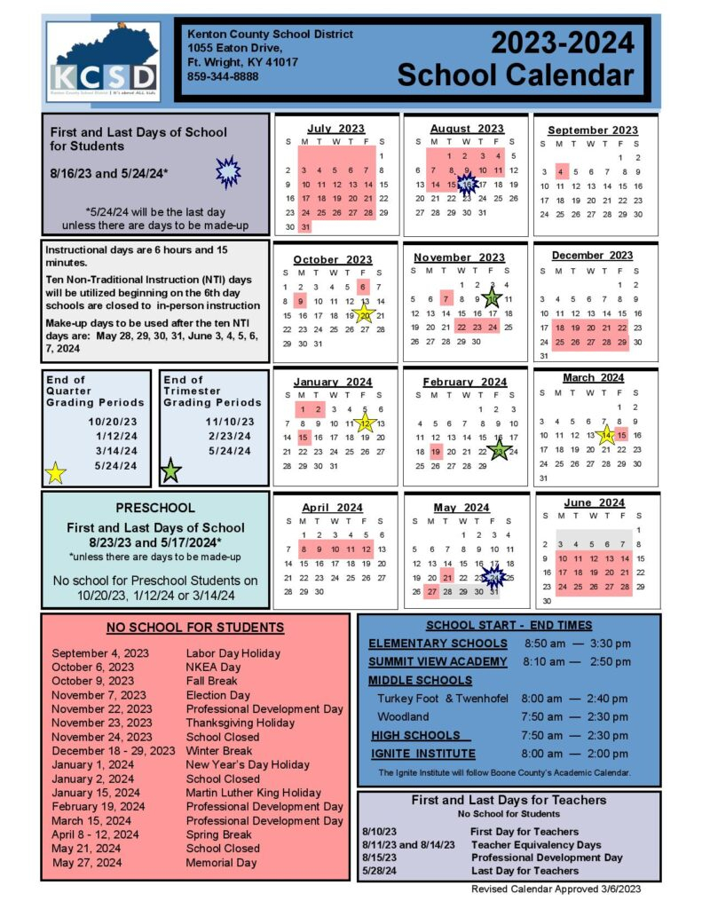 Kenton County Schools Calendar 2023 2024