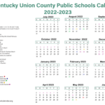 Kentucky Union County Public Schools Calendar 2022 US School Calendar