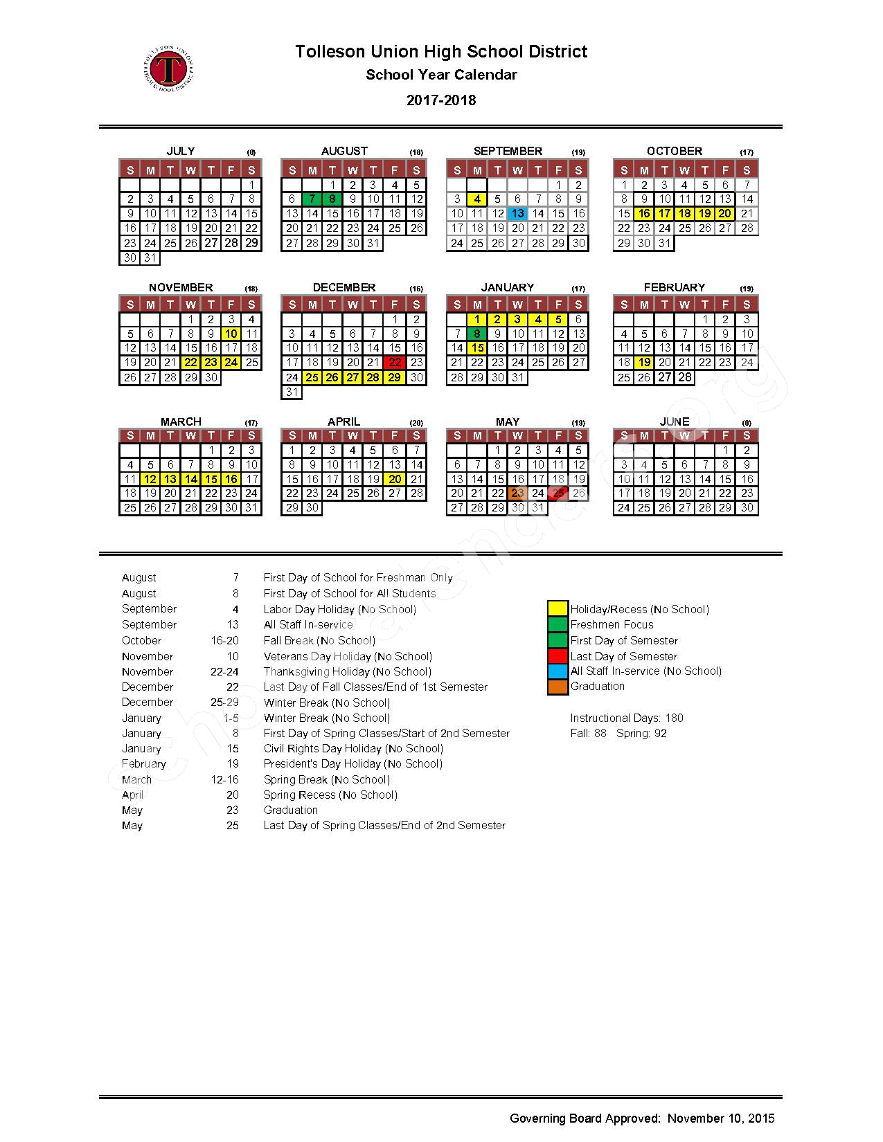 La Joya Community High School Calendars Avondale AZ