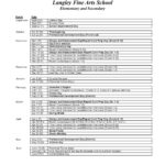 Langley Fine Arts School School Calendar 2013 2014