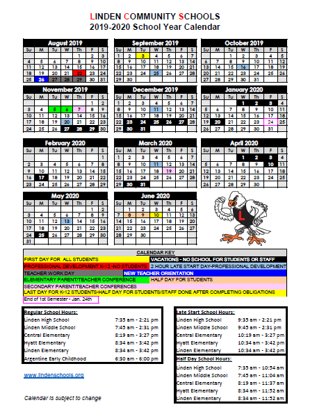 Linden Public Schools Calendar District Calendar 2022